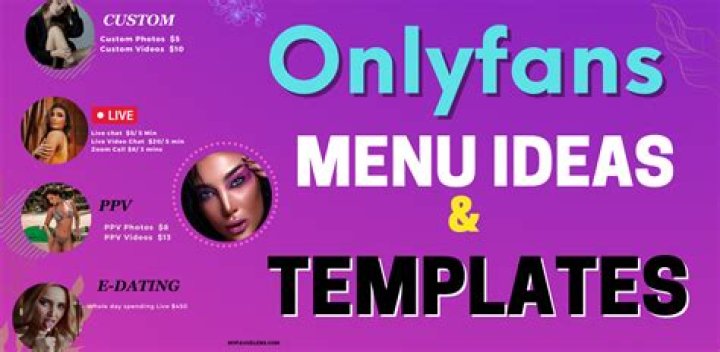 Onlyfans Menu templates, ideas, tips, and Examples- [2023]